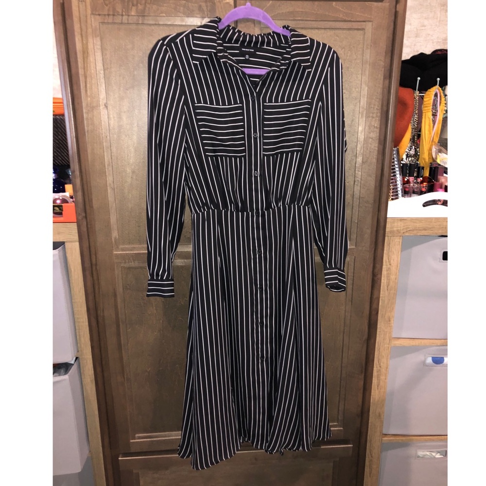 White&Black stripe dress